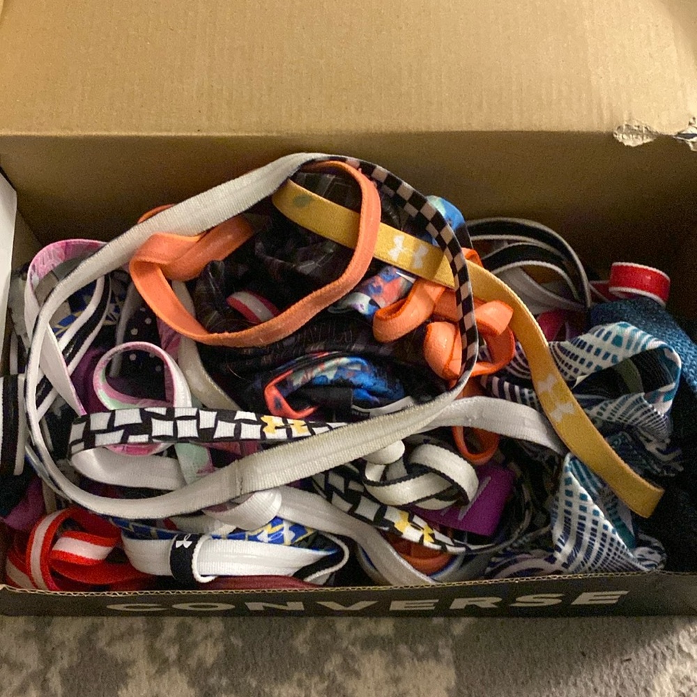 Nike/Underarmour Headbands (A shoe box full)